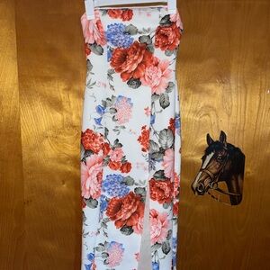 Fashion nova Floral midi bodycon dress size medium